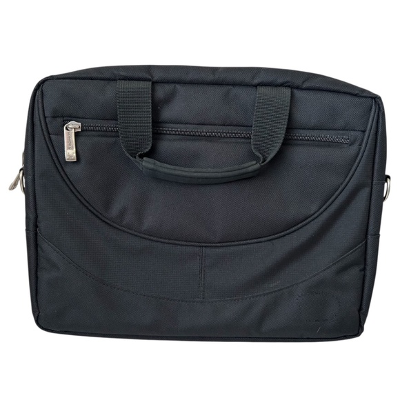 Laptop Bag - Black Nylon - Handle - Zipper Closure -Padded - 12.5" x 9" x 2.5" - Picture 1 of 10